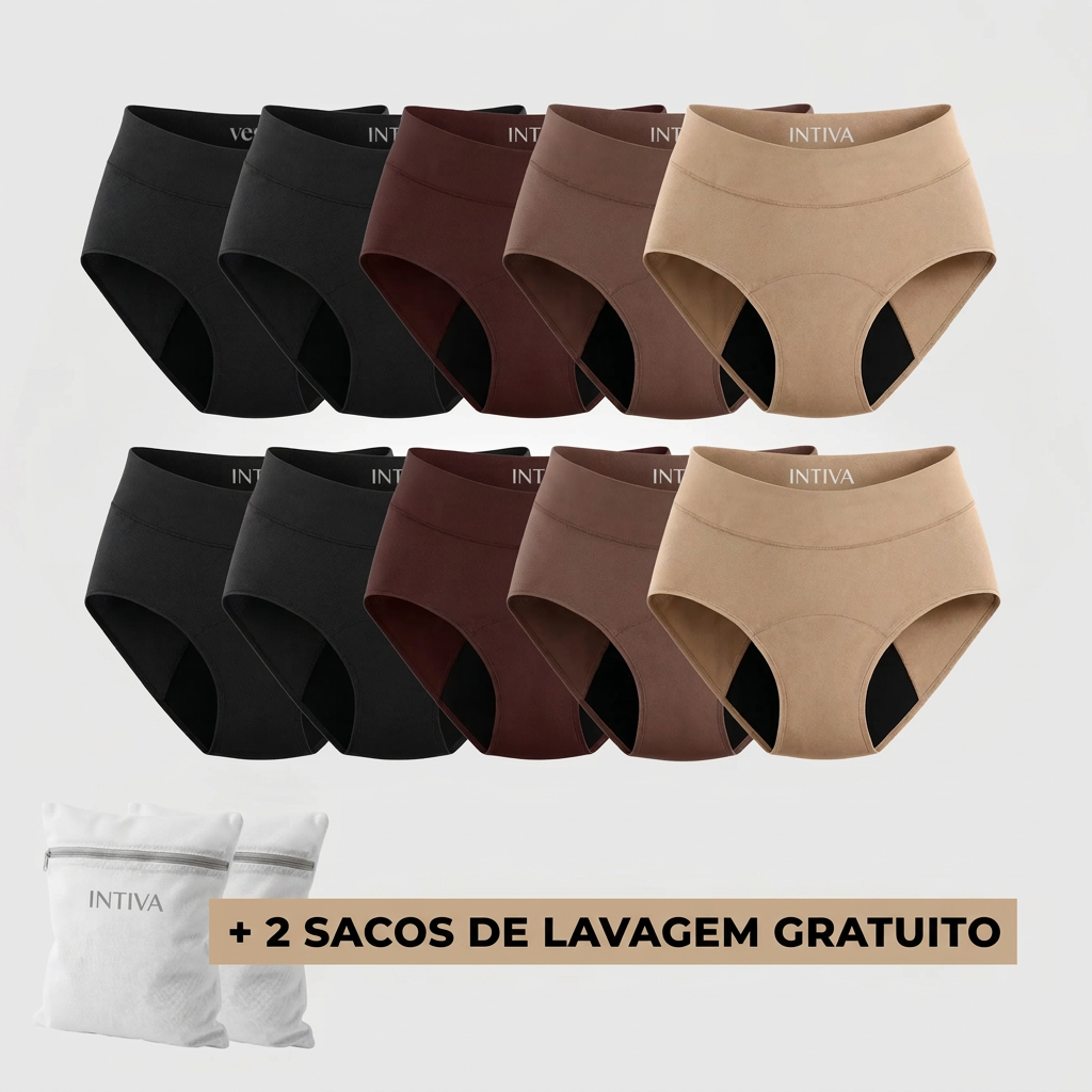 Cueca Absorvente Conforto Extra - Conjunto 10