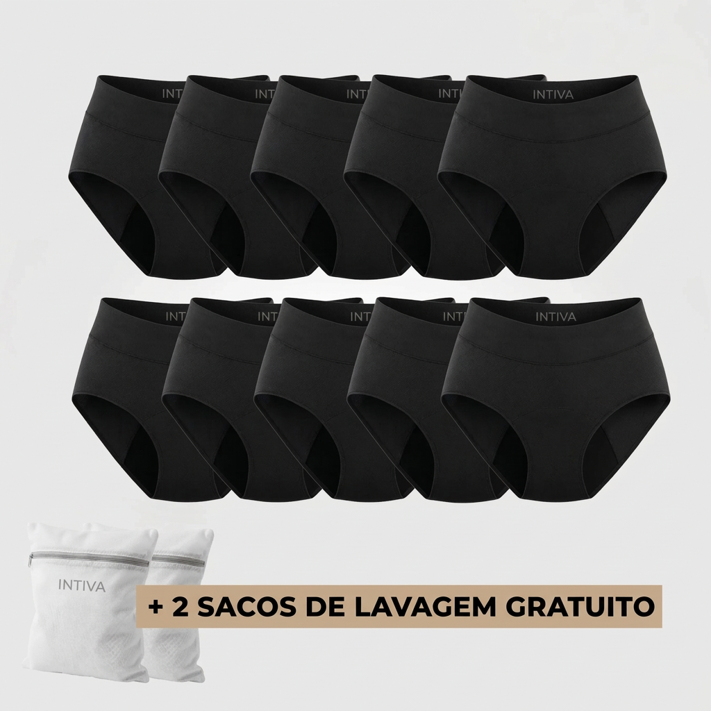 Cueca Absorvente Conforto Extra - Conjunto 10