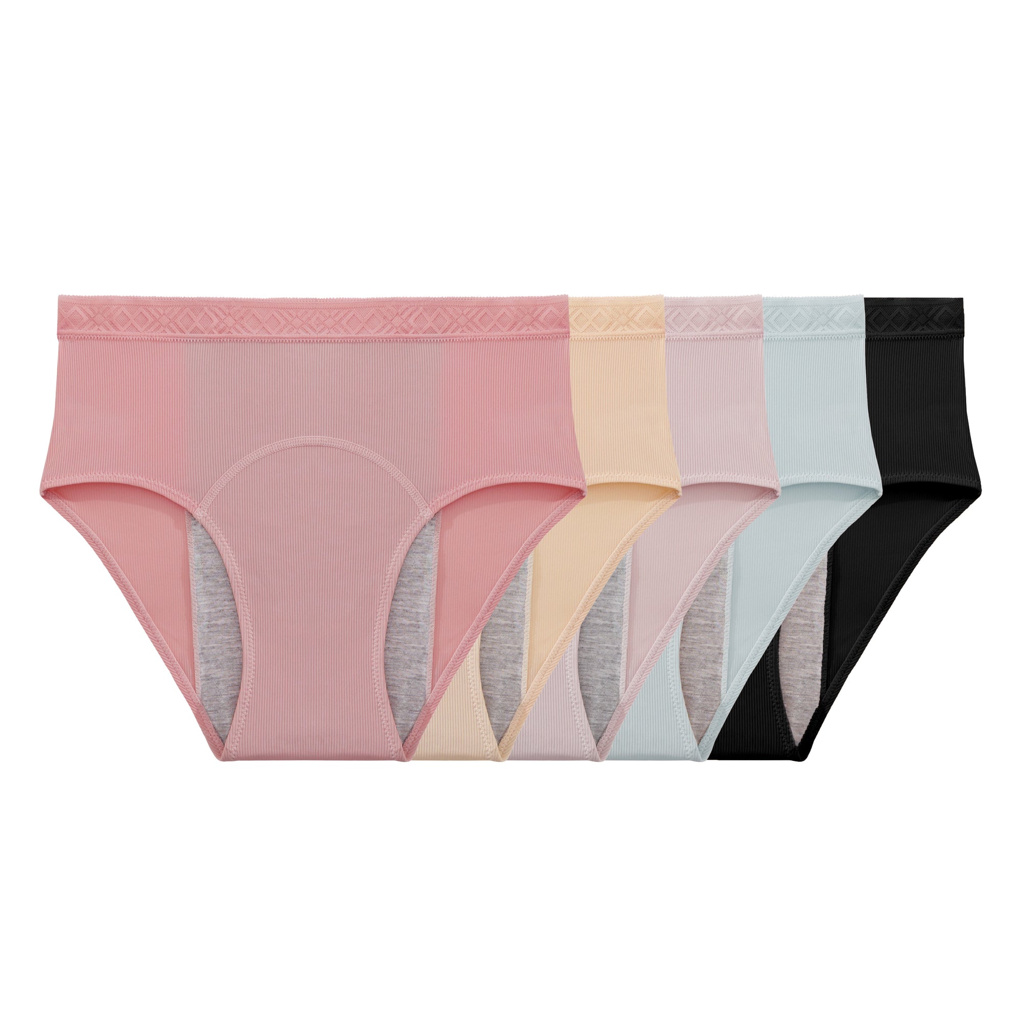Cueca Absorvente Modelo Hipster - Conjunto de 5